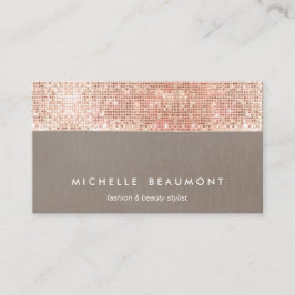 Fun Moderne Schönheit und Mode-Imitate Kupfer-Sequ Visitenkarte