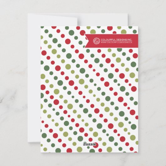 Fun Moderne Weihnachtskarten Feiertagskarte (Rückseite)