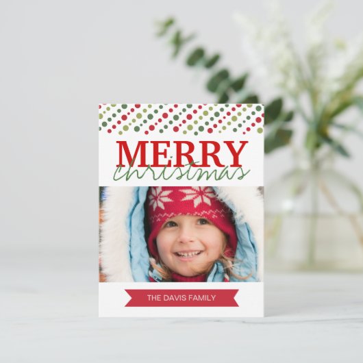 Fun Moderne Weihnachtskarten Feiertagskarte (Stehend Vorderseite)