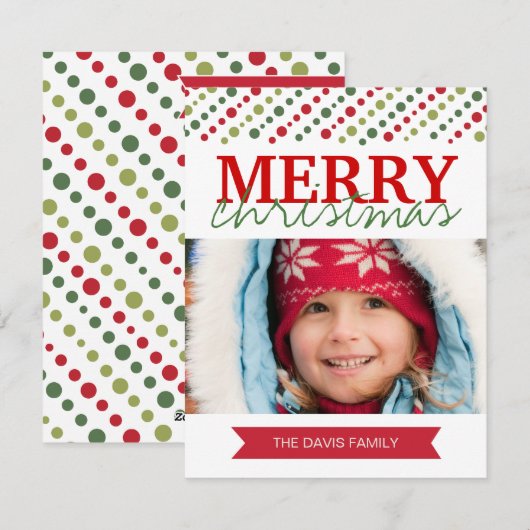 Fun Moderne Weihnachtskarten Feiertagskarte (Vorne/Hinten)