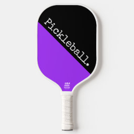 Fun Moderner Schwarzer, lebhafter, Lila Schriftsat Pickleball Schläger