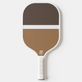Fun Moderner zweiteiliger brauner Farbblock Pickleball Schläger