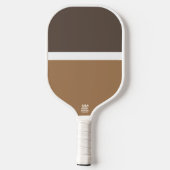 Fun Moderner zweiteiliger brauner Farbblock Pickleball Schläger (Rückseite)