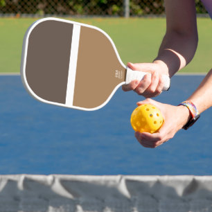 Fun Moderner zweiteiliger brauner Farbblock Pickleball Schläger