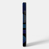 Fun Modernes, Abstraktes, Lila blaues Muster Case-Mate iPhone Hülle (Rückseite / Links)