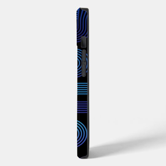 Fun Modernes, Abstraktes, Lila blaues Muster Case-Mate iPhone Hülle (Rückseite / Links)