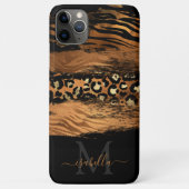 Fun Modernes Copper Glitzer Script Mit Monogramm Case-Mate iPhone Hülle (Rückseite)