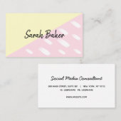 Fun Modernes Gelbes Rosa mit Aquarellnuancen Visitenkarte (Vorne/Hinten)