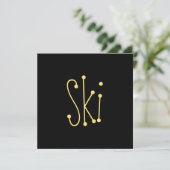 Fun Modernes Minimalistisches Joyful Bold Black SK (Stehend Vorderseite)