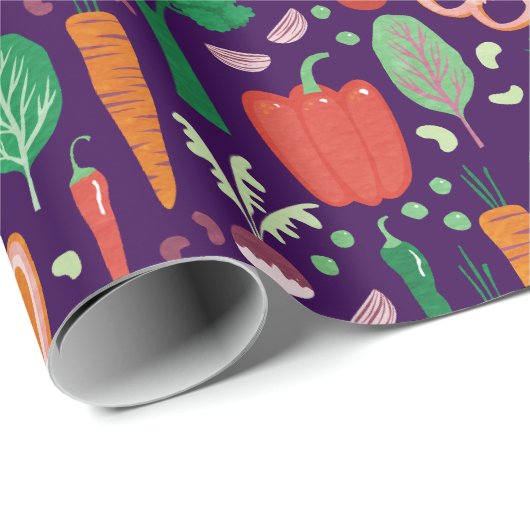 Fun Modernes Pflanzenmuster Geschenkpapier (Rolleneckpunkt)