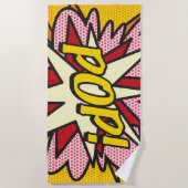 Fun Modernes typografisches Comic Buch POP Trendy Strandtuch (Vorderseite)