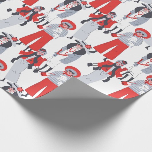 Fun modische Materie Wrapping Paper Geschenkpapier (Ecke)