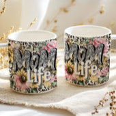 Fun Mom Life Floral Animal Print Coffee Mug Kaffeetasse