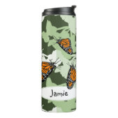 Fun Monarch Butterflies als grün Thermosbecher (Nach links gedreht)