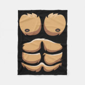 Fun Monkey Gorilla Brust Kostüm Halloween Fleecedecke (Vorderseite)