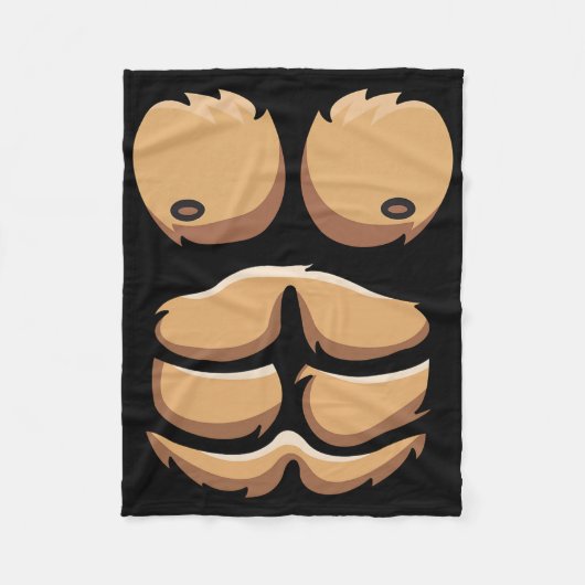 Fun Monkey Gorilla Brust Kostüm Halloween Fleecedecke (Vorderseite)