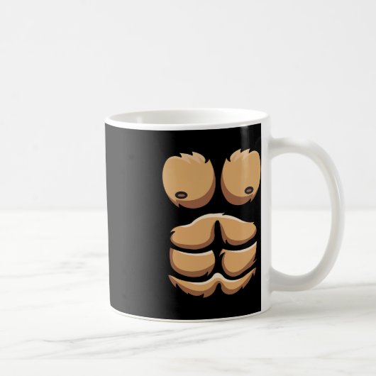 Fun Monkey Gorilla Brust Kostüm Halloween Kaffeetasse (Rechts)