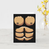 Fun Monkey Gorilla Brust Kostüm Halloween Karte (Gelbe Blume)