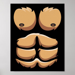 Fun Monkey Gorilla Brust Kostüm Halloween Poster