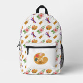 Fun Monogram Artist Art Pattern School Bedruckter Rucksack (Vorderseite)
