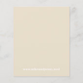 Fun Monogram Champagne Beige Budget Save the Date Flyer (Hinten)