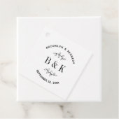 Fun Monogram Floral Botanical Wedle Name Geschenkanhänger (Beispiel)