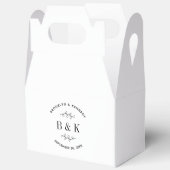 Fun Monogram Floral Botanical Wedle Name Geschenkschachtel (Offen)