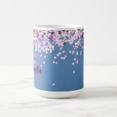 Fun Monogram Lavender Confetti auf Blue Kaffeetasse (Mittel)