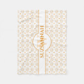 Fun Monogram Name Hand Drawing Sun Fleecedecke (Vorderseite)