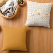 Fun Monogram Name Hand Drawing Sun Kissen