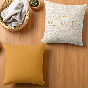 Fun Monogram Name Hand Drawing Sun Kissen