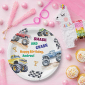 Fun Monster Trucks Birthday Party Pappteller (Party)