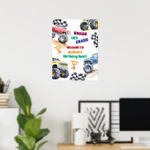 Fun Monster Trucks Birthday Party Welcome Poster (Heimbüro)