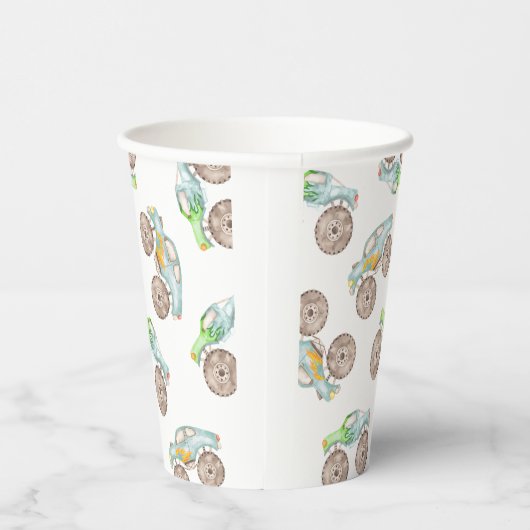 Fun Monster Trucks Papier Cup Pappbecher (Rechts)