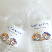 Fun Monster Trucks Wasserflaschen-Etikett