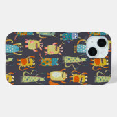 Fun Monsters Muster Case-Mate iPhone Hülle (Rückseite (Horizontal))