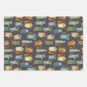 Fun Monsters Muster Geschenkpapier Set (Vorderseite 2)