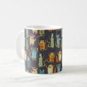 Fun Monsters Muster Kaffeetasse (Vorderseite Links)