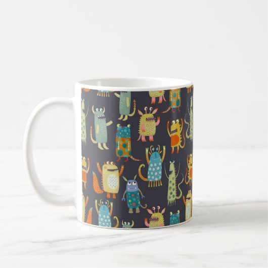 Fun Monsters Muster Kaffeetasse (Links)