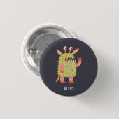 Fun Monsters Personalisiert Button (Vorne & Hinten)