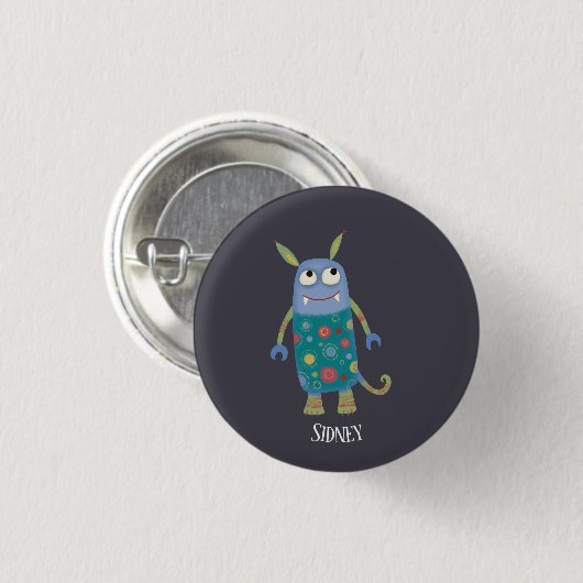 Fun Monsters Personalisiert Button (Vorne & Hinten)