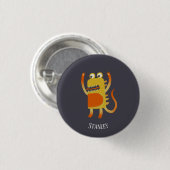 Fun Monsters Personalisiert Button (Vorne & Hinten)