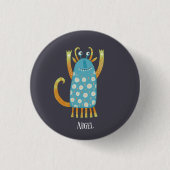 Fun Monsters Personalisiert Button (Vorderseite)