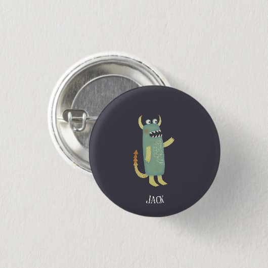 Fun Monsters Personalisiert Button (Vorne & Hinten)