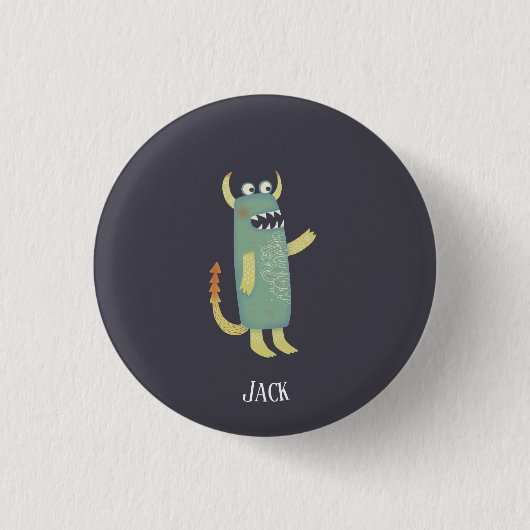 Fun Monsters Personalisiert Button (Vorderseite)