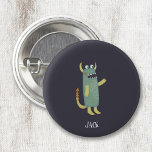 Fun Monsters Personalisiert Button<br><div class="desc">Eines von einem Set bezaubernder Monster. Ändern Sie den Namen,  um ihn zu personalisieren. Originelle Kunst von Nic Squirrell.</div>