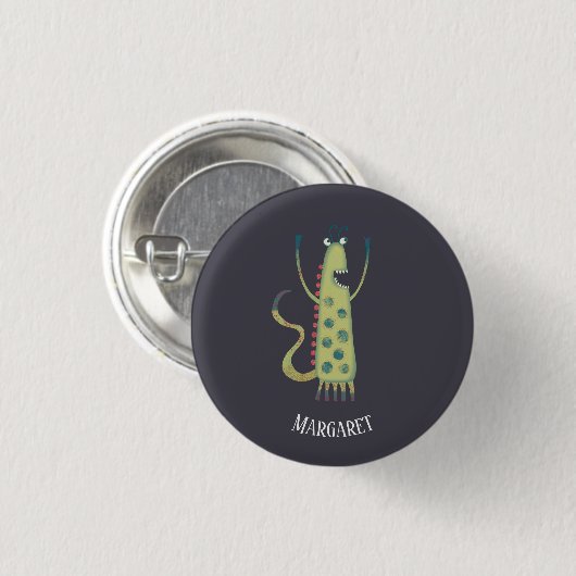Fun Monsters Personalisiert Button (Vorne & Hinten)
