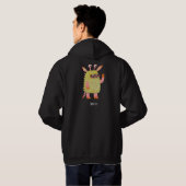 Fun Monsters Personalisiert Hoodie (Schwarz voll)