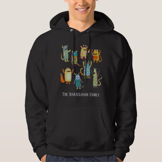 Fun Monsters Personalisiert Hoodie (Vorderseite)