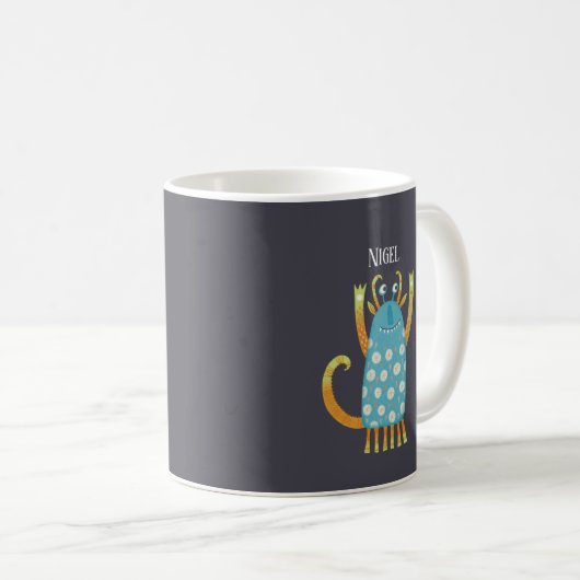 Fun Monsters Personalisiert Kaffeetasse (VorderseiteRechts)